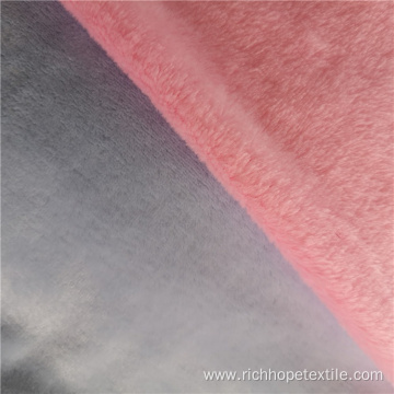 Polyester Double Side Dyed Solid Flannel Fabric